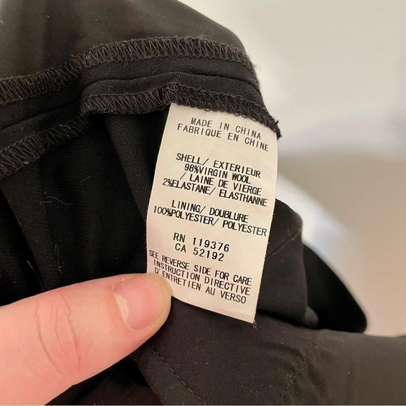 Helmut Lang Pleated  Slim Leg Black Trousers - Picture 8 of 10